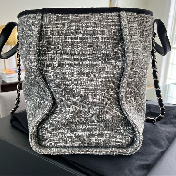 Chanel Canvas Large Deauville Charcoal Tote - Picture 8 of 16